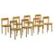 French Modern Beech Dining Chairs from Pierre Gautier-Delaye, Set of 8 1