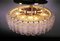 Large Flush Mount Chandelier in Brass & Murano Glass from Doria, Germany, 1960s 5