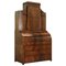 Italian Hardwood Cylinder Bureau Bookcase Desk, Image 1