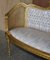 Antique Napoleon III Gold Giltwood Bergere Sofa Settee, 1870s 3