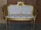 Antique Napoleon III Gold Giltwood Bergere Sofa Settee, 1870s 2