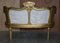 Antique Napoleon III Gold Giltwood Bergere Sofa Settee, 1870s, Image 12