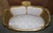 Antique Napoleon III Gold Giltwood Bergere Sofa Settee, 1870s 10