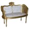 Antikes Napoleon III Bergere Sofa aus vergoldetem Holz, 1870er 1