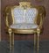 Antique Napoleon III Gold Giltwood Bergere Armchairs, 1870s, Set of 2, Image 15