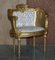 Antique Napoleon III Gold Giltwood Bergere Armchairs, 1870s, Set of 2 2