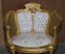 Antique Napoleon III Gold Giltwood Bergere Armchairs, 1870s, Set of 2 16