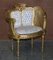 Antike Napoleon III Bergere Sessel aus vergoldetem Holz, 1870er, 2er Set 14