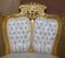 Antique Napoleon III Gold Giltwood Bergere Armchairs, 1870s, Set of 2 4