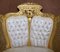 Antique Napoleon III Gold Giltwood Bergere Armchairs, 1870s, Set of 2, Image 17