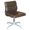 Brown Leather EA 205 Soft Pad Swivel Office Chair by Charles and Ray Eames for Vitra, 1970s 1