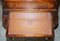 Military Campaign Chest of Drawers on Stand Brown Leather by Theodore Alexander 19