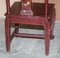 Antique Chinese Red Hand Painted Chair in Sold Wood 15