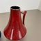 Black-Red Fat Lava Vases by Jopeko, Germany, 1970s, Set of 2 9