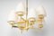 Sputnik Chandelier with Opal Glasses from Kaiser, Germany, 1970s 6