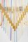 Gilt Brass and Crystal Glass Rods Chandelier from Palwa, Germany, 1970s, Image 6