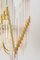 Gilt Brass and Crystal Glass Rods Chandelier from Palwa, Germany, 1970s 5