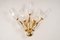 Lámpara de pared italiana de cristal de latón dorado de Stilkronen, años 70. Juego de 2, Imagen 7