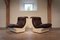 Lounge Chair in Brown Leather with Fibreglass Shell from Airborne, 1960s 11