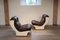 Lounge Chair in Brown Leather with Fibreglass Shell from Airborne, 1960s, Image 2