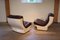 Lounge Chair in Brown Leather with Fibreglass Shell from Airborne, 1960s 7