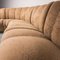 Four Seater Sofa in Brown in Brown Fabric, 1970s, Set of 4 2