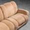 Four Seater Sofa in Brown in Brown Fabric, 1970s, Set of 4, Image 3