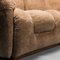 Four Seater Sofa in Brown in Brown Fabric, 1970s, Set of 4 6