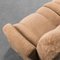 Four Seater Sofa in Brown in Brown Fabric, 1970s, Set of 4, Image 8