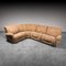 Four Seater Sofa in Brown in Brown Fabric, 1970s, Set of 4, Image 1