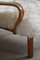 Modern Lounge Chairs in Lambswool and Oak, 1950s, Set of 2, Image 3