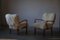 Modern Lounge Chairs in Lambswool and Oak, 1950s, Set of 2, Image 16