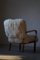 Modern Lounge Chairs in Lambswool and Oak, 1950s, Set of 2, Image 12