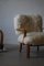 Modern Lounge Chairs in Lambswool and Oak, 1950s, Set of 2, Image 13