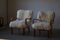 Modern Lounge Chairs in Lambswool and Oak, 1950s, Set of 2 11