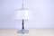 Space Age Table Lamp in Steel and White Plastic, 1970s, Image 1