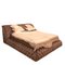 Capitone Style Bed with Buttoned Cotton Fabric, Image 1