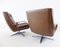 Brown Leather Chairs by Carl Straub, 1960s, Set of 2 12
