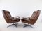 Brown Leather Chairs by Carl Straub, 1960s, Set of 2, Image 13