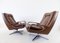 Brown Leather Chairs by Carl Straub, 1960s, Set of 2 14