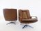 Brown Leather Chairs by Carl Straub, 1960s, Set of 2 2