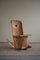 Mecedora escultural de pino macizo de Matti Martikka, años 60, Imagen 7