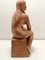 Sculpture de Nu Assis Style Art Déco en Terracotta de Kelemen, 1973 5