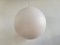 Lampada a sospensione sferica in vetro opalino, anni '60, Immagine 3
