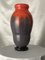 Art Deco Vase in Vermillon Red Glass 2