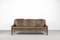 Vintage Danish Modern Brown Leather 3-Seater Sofa, 1950s, Image 9