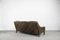 Sofá de tres plazas danés moderno de cuero marrón, años 50, Imagen 20
