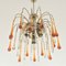 Lámpara de araña en cascada vintage de cristal de Murano, Imagen 5