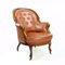 Cognac Leather and Walnut Armchair, Czechoslovakia, 1940s, Image 5