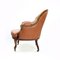 Cognac Leather and Walnut Armchair, Czechoslovakia, 1940s, Image 16